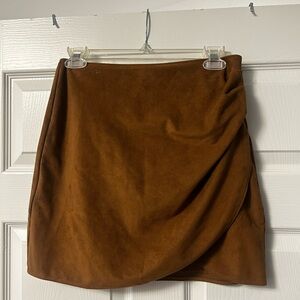 Abercrombie brown suede mini skirt
